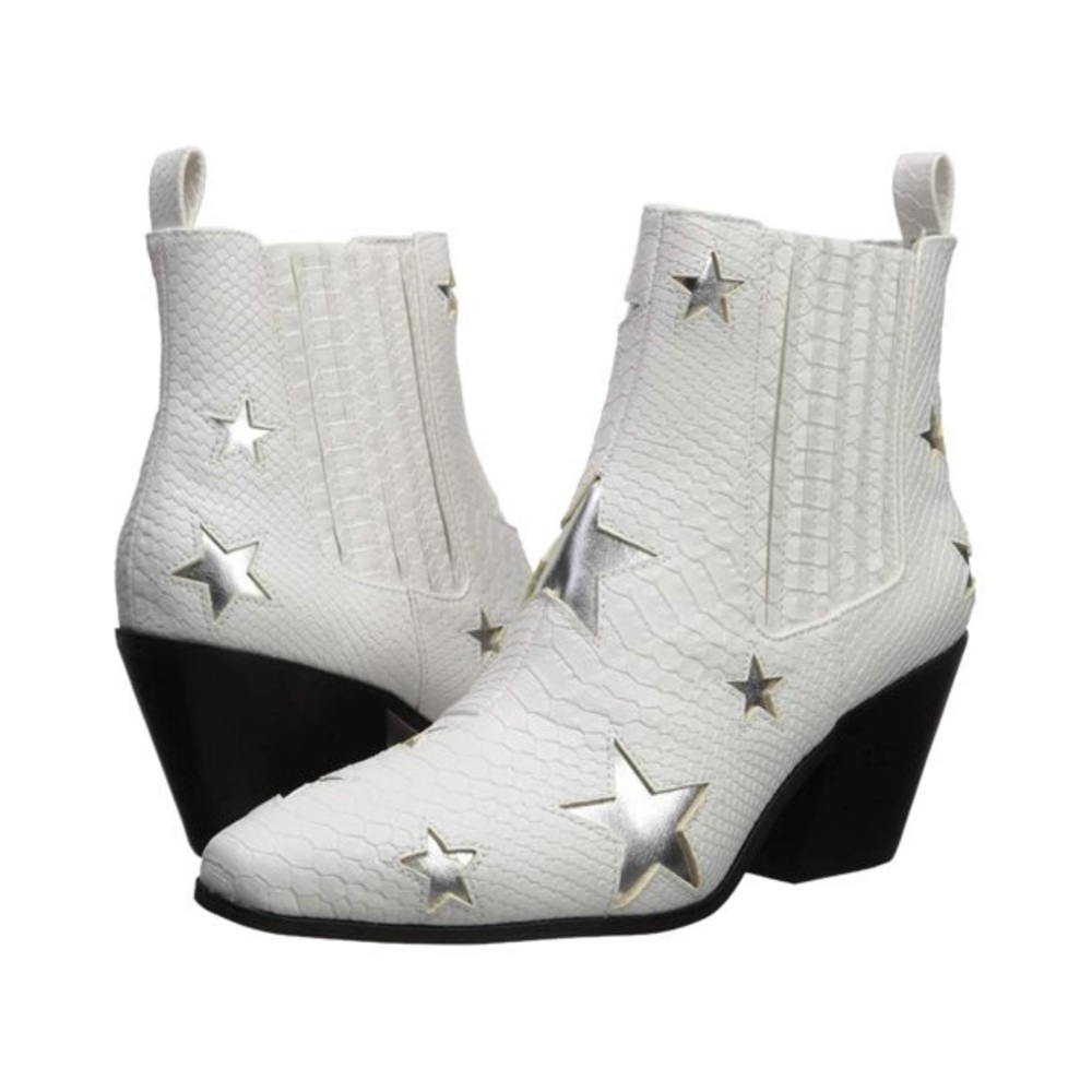 Betsey Johnson - Isak Western White Star Boots - Size 8